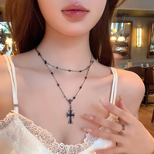 Dark Cross Necklace