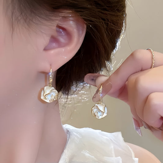 Long Camellia Earrings