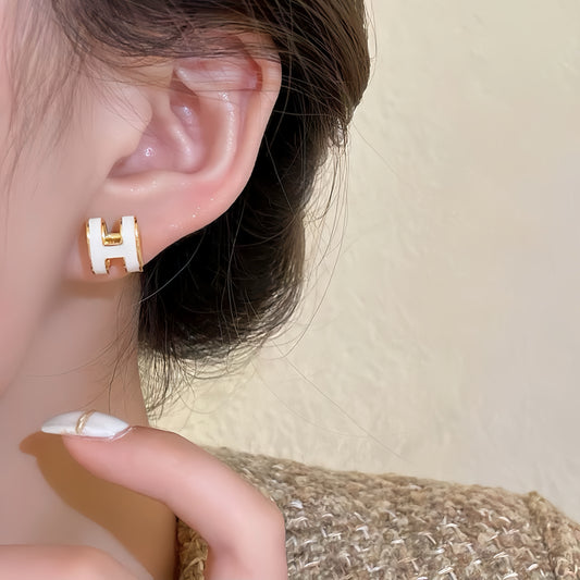 "H" Earrings